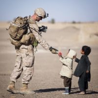 US soldier and kids US soldier and kids
